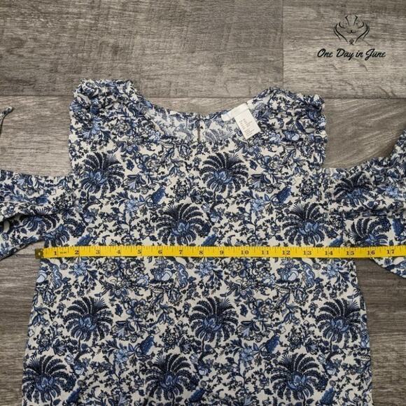 H&M Cold Shoulder Floral Top Size XS - Picture 3 of 5